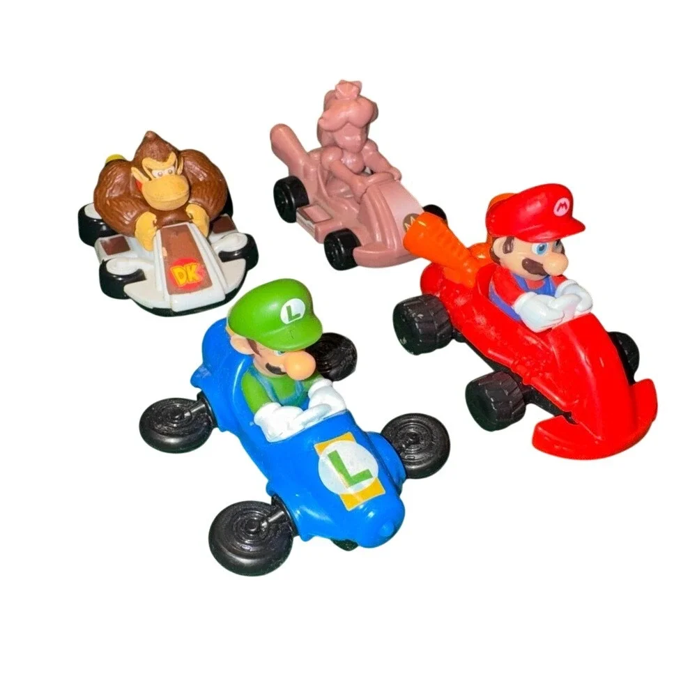 Super Mario Bros Movie McDonalds Happy Meal Toys 2023 Mario Luigi Peach DK Set 4